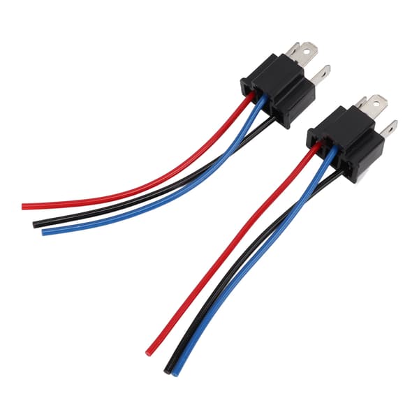 2 stk. H4 Han Socket Tilslutningsledning Kabel Forlygte Socket Forlygte Stik Ledningsnet