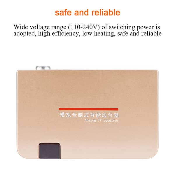 Analog TV-mottakeradapter med fjernkontroll - RF til HDMI-konverterer (100-240V, VDE)