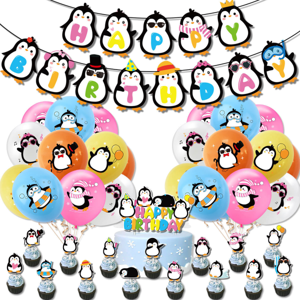 Penguin Balloon Penguin Party Supplies Penguin Dekorationer