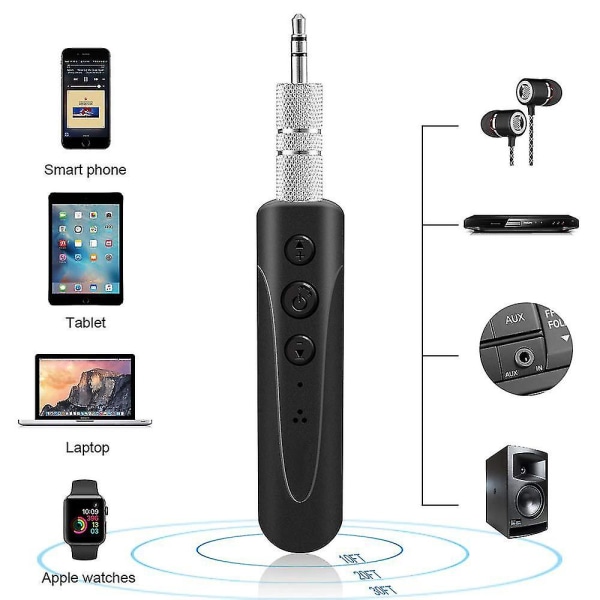 Bluetooth mottagare, Mini Bluetooth 3,5 mm Aux Adapter Hands