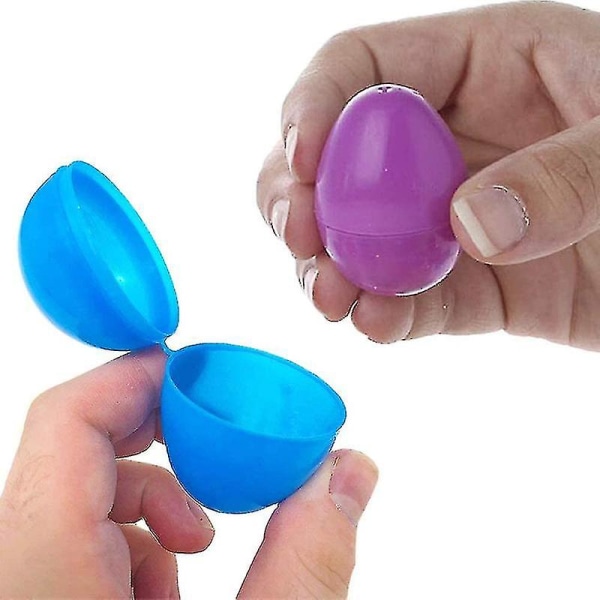 30 delar fyllbara påskägg med gångjärn Bulk Färgglada ljusa plastpåskägg, perfekta för påskäggsjakt, överraskningsägg, påskjakt, diverse C