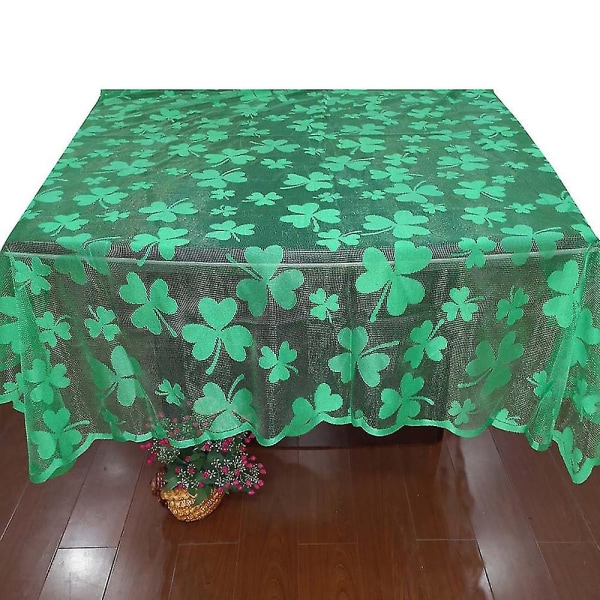 St. Patrick's Day Irländsk festdekoration Shamrockklöver Festlig bordslöpare Bordsduk Bordsunderlägg Tablecloth