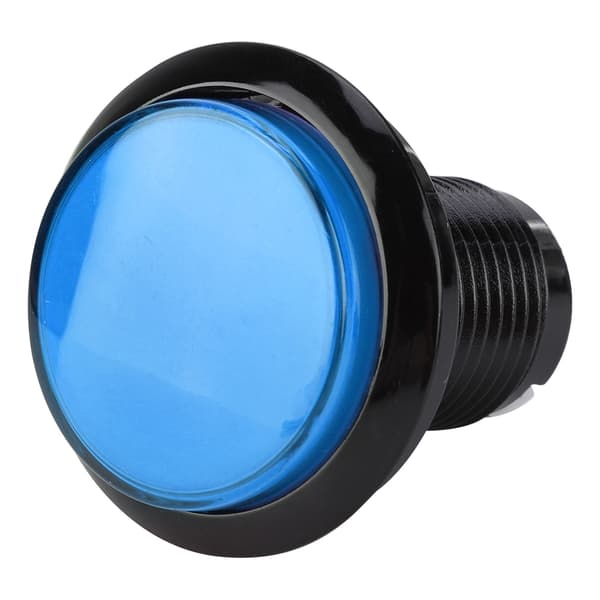 Suuri sininen pyöreä LED-valo DIY-arkadipelikoneille