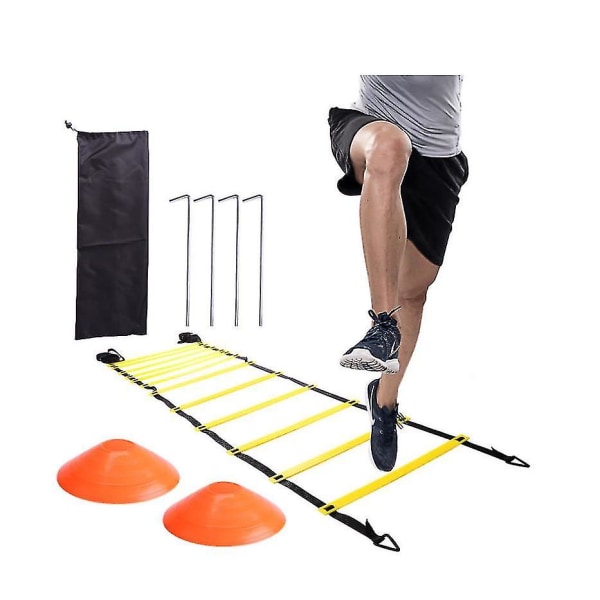 Agility Ladder Set, fotarbete Hastighetsträning för fotboll, fotboll 4m