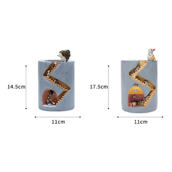 Kanin Hedgehog Burrow Blomkruka Kreativ Planterkruka För Suckulenter Växter Rabbit