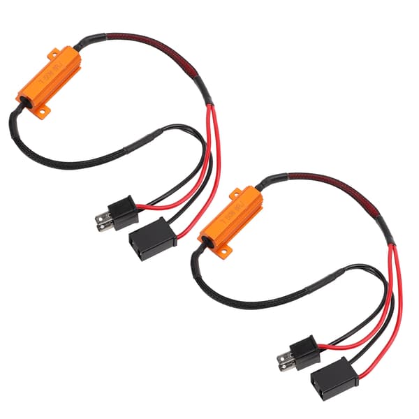 LED Decoder H7 Aluminium Hus Enkelt Modstandstråd LED Forlygte Fejl Decoder