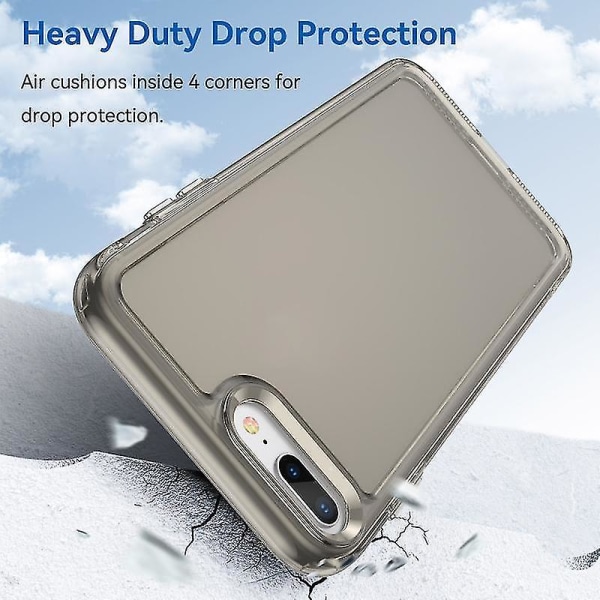 Candy Series Tpu phone case Iphone 8 Plus / 7 Plus -puhelimelle (läpinäkyvä harmaa) Transparent Grey
