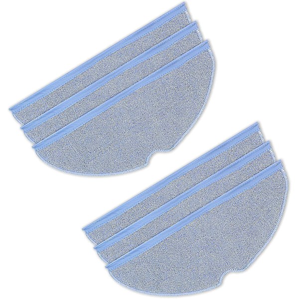 6 stk udskiftning mikrofiber moppe klud rensepuder til Roborock T7s T7s Plus S7 støvsuger tilbehør
