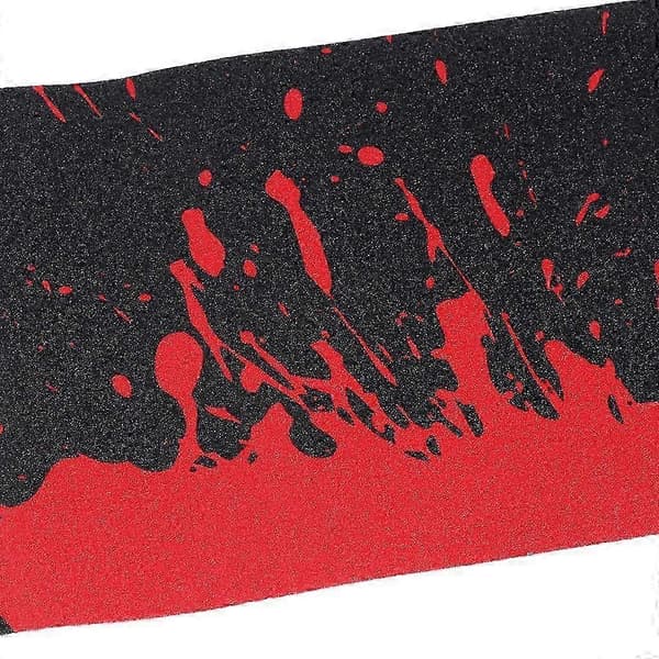 【BQ】Skateboard Deck Sandpapir Griptape Ark 84 x 23cm Sort og rød 25-26 Black and red