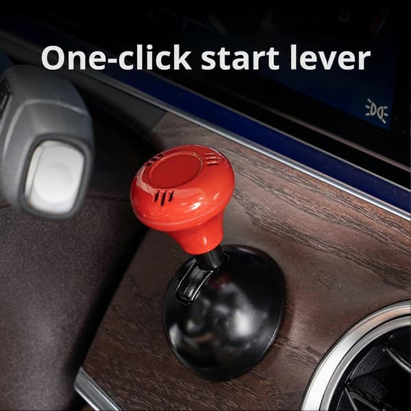 【BQ】Bil Joystick Starter Bil Trykk for å starte-knapp Vippebryter Universal Bilmotor Start Stopp-knapp Silver