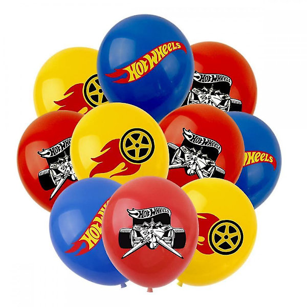 12 tums ballonger Race Car Födelsedagsdekorationer för barn Pojkar Racing Party Supplies 12 PCS