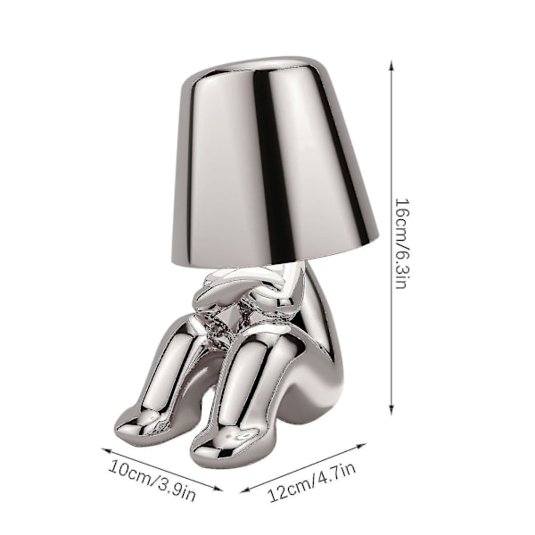 En Man Led Bord Touch Dimbar Lamp Bar Silver