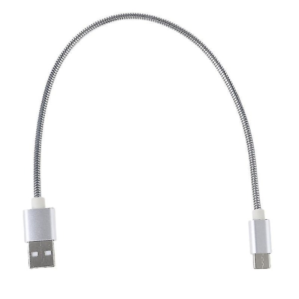 Adapter Type C Datakabelstik Usb C Metalledning 11 tommer oplader Sølv Silver