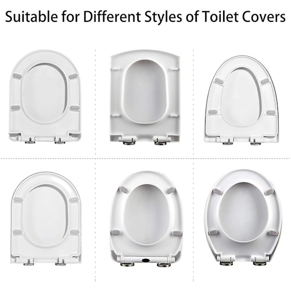 4 Stk Toiletsæde Bumpers Kit Universal Toilet Seat Buffer Stoppers