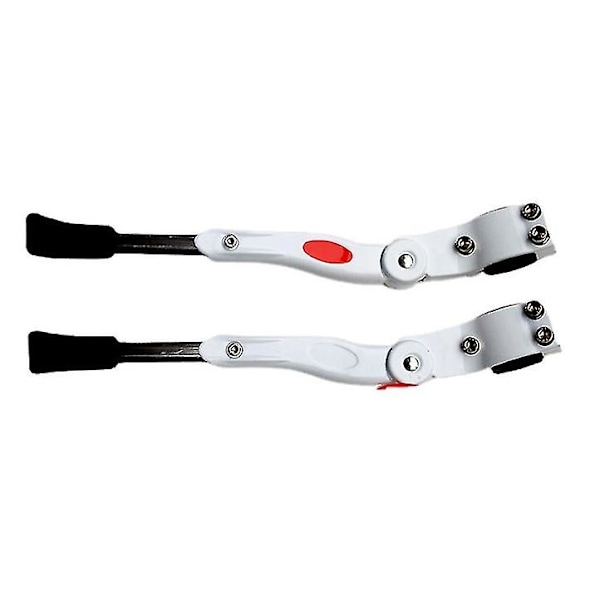 Bike Kick Stand Cykel Kick Stand Parkeringsstativ Side Prop Foot Kick Stand Parkeringsstøtte Enkeltbens mountainbike white