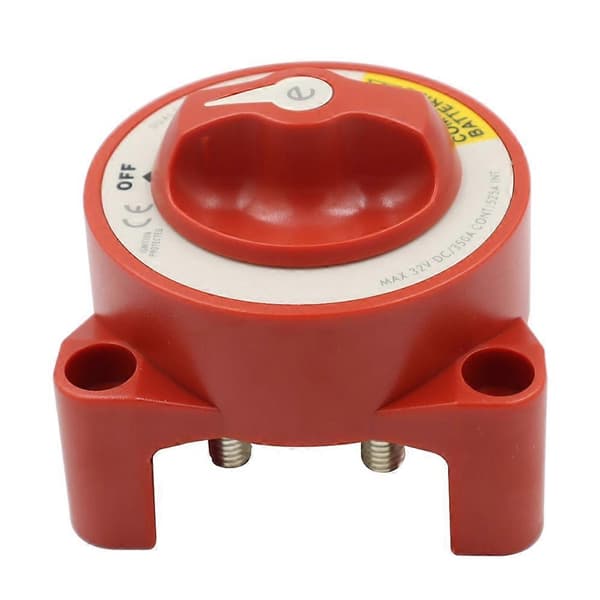 5511E Dual Circuit Plus Batteri Drejekontakt Isolator Afbryder 12V-32V 350 Amp E-Serie til Bil White  Red