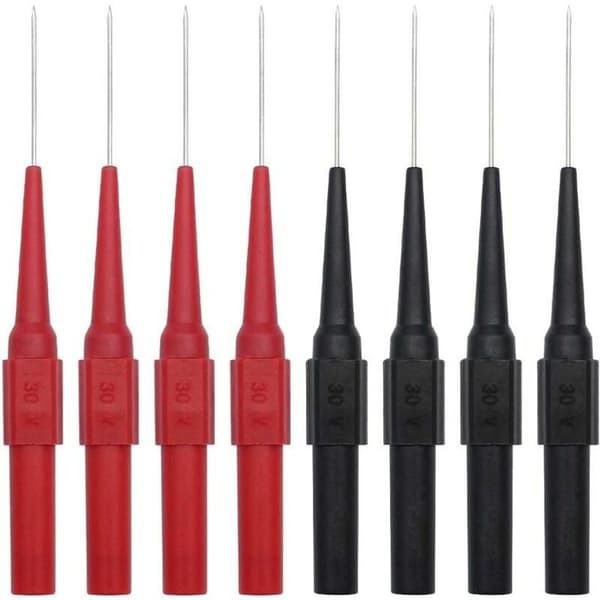 [BQ]Multimeter testprober med spids spids i rustfrit stål, 0,7 x 20 mm