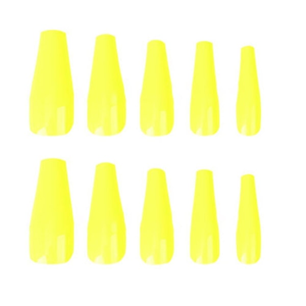 100 kpl tekoakryylikynnet tee-se-itse-naildesign-salonkiin naisten tytöille Bright Yellow