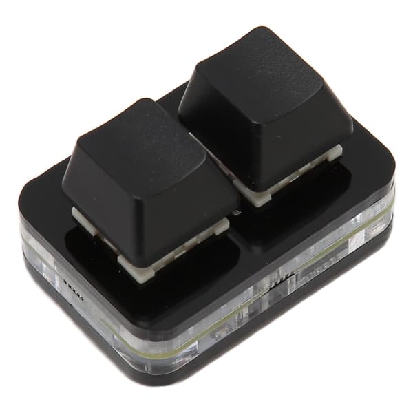 USB 2 Key Mini Keypad Brugerdefineret RGB LED Baggrundslys Makro Programmering Tastatur til Windows til OS X til Linux Sort