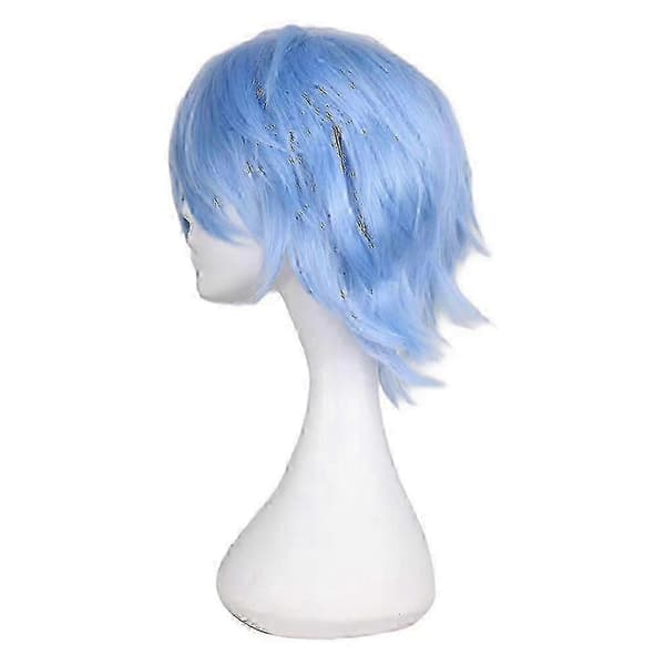 Moderigtig kort lige cosplayparyk til mænd - DSW light blue