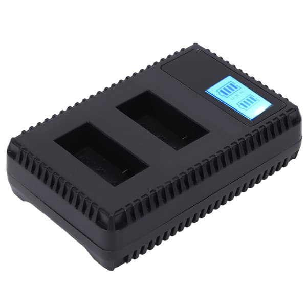 Dobbelt USB Batterilader LCD Display Kamera Batterilader med 2 Batterier til Hero2 3