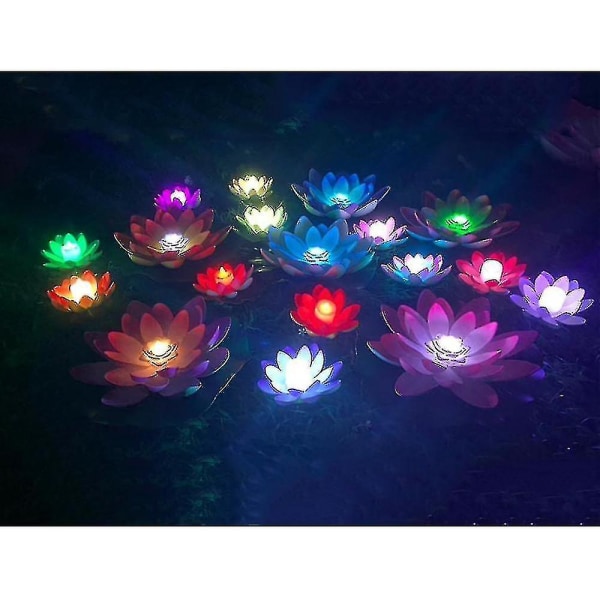 Färgglada Lotus Lights Flytande Lotus Lights, lämpliga för natursköna aktiviteter
