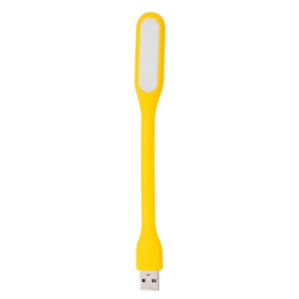 Kannettava USB Led Mini Book Light lukuvalo pöytälamppu Joustava lamppu Power Bankin kannettavaan kannettavaan tietokoneeseen Yellow