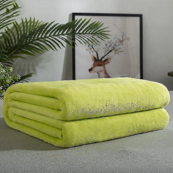 Täckefilt Mikrofiberflanell Mjuka filtar för bäddsoffa till soffa Ultravarma för alla årstider Gratis frakt Xinda Fruit Green 100*180CM