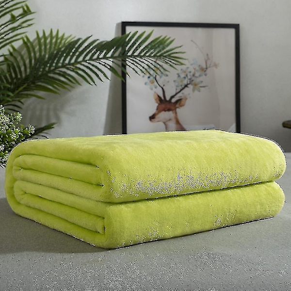 Täckefilt Mikrofiberflanell Mjuka filtar för bäddsoffor till soffa Ultravarma för alla årstider Gratis frakt Xinda Fruit Green 100*150cm