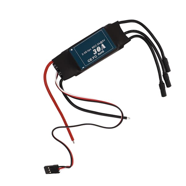 30A Børsteløs ESC Elektrisk Hastighetskontroller 5V 2A BEC Fastvinget RC Fly Helikopter Erstatning