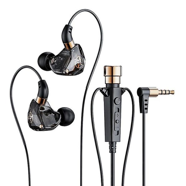Hifi-hörlur med kabel med brusreducerande mikrofon