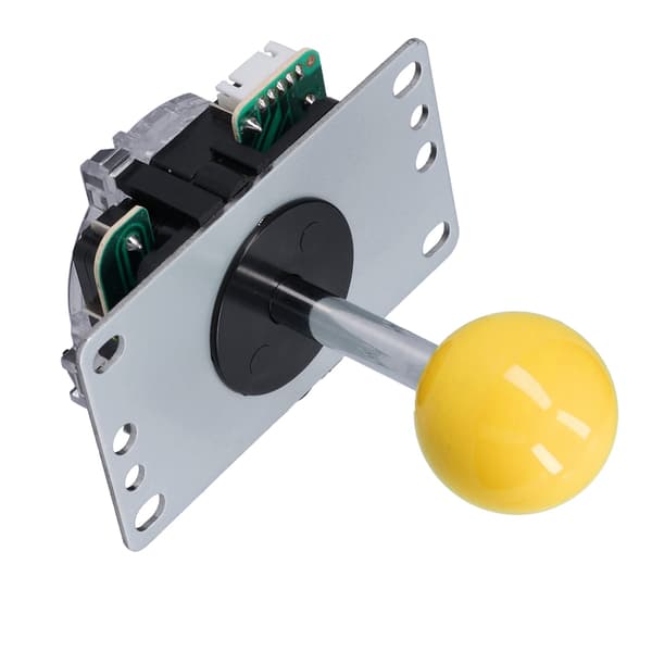 Arcade Game Joystick Kit - Zero Delay DIY-dele med koderkort, 10 knapper, MAME-kompatibel (gul)