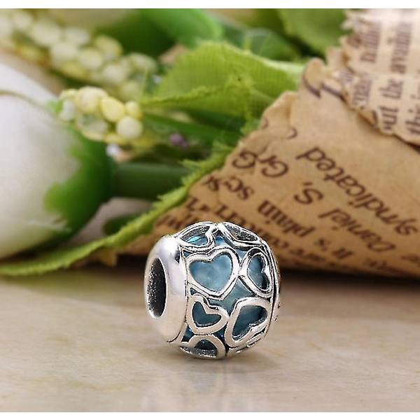 925 Sterling hopea helmi, riipus kaulakoru koru lahjat naiselle äidille Blue