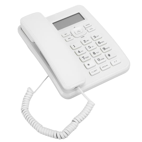 Hvit Husholdningstelefon Fastline - KXT6001CID