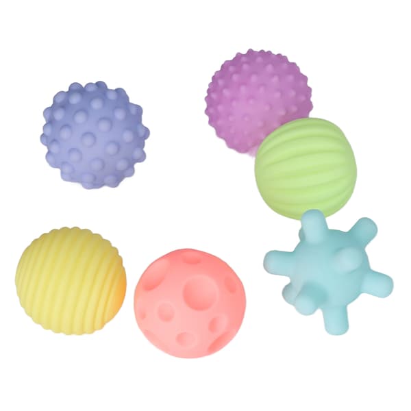 6 stk. Baby Teksturerede Sensoriske Bolde Bløde Elastiske Klemme Legetøj Flerfarvet Spædbarn Lege Sæt