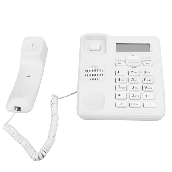 Hvit Husholdningstelefon Fastline - KXT6001CID