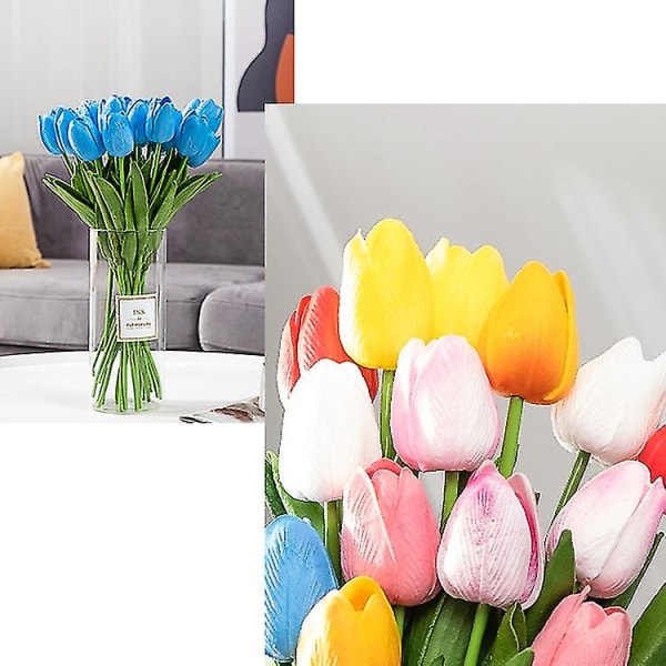 Pu Tulip Simulation Flower Home Decoration A-20pcs