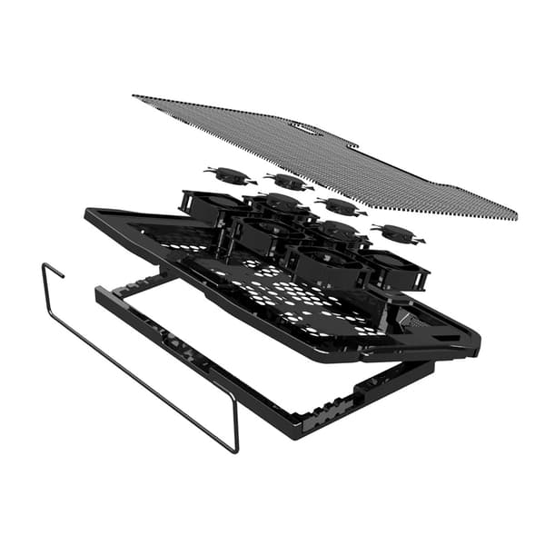 Laptop Kølepude med LED Lys Dobbelt USB Ventilator Stand til Notebook PC