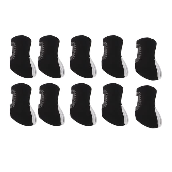 10-pack Golf Iron Head Covers Skyddande Golfklubbskydd Svart