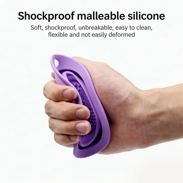 【BQ】Foldable Silicone Makeup Brush Cleaning Bowl, Suitable for Makeup Brushes, Makeup Sponges and Puffs...