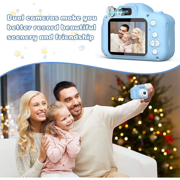 Barnegavekamera Barnedigitalkamera, digitalkamera 32gb, blå BLUE