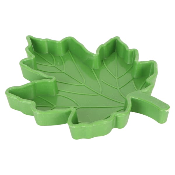 Maple Leaf Reptil Vandfoder Plastik Kæledyrsskål Drikkebakke til Gekkoer Firben Edderkopper Skildpadder Grøn