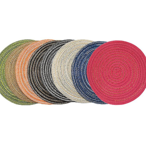 Pyöreä istukkamatto puuvillalanka Länsimainen istukkamatto puuvilla kudottu harmaa 30cm Grey 30cm