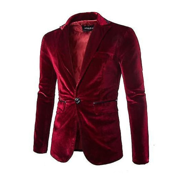 Herrmode Casual kavaj kostym Manchester Wediing Celebration kostymjacka red L