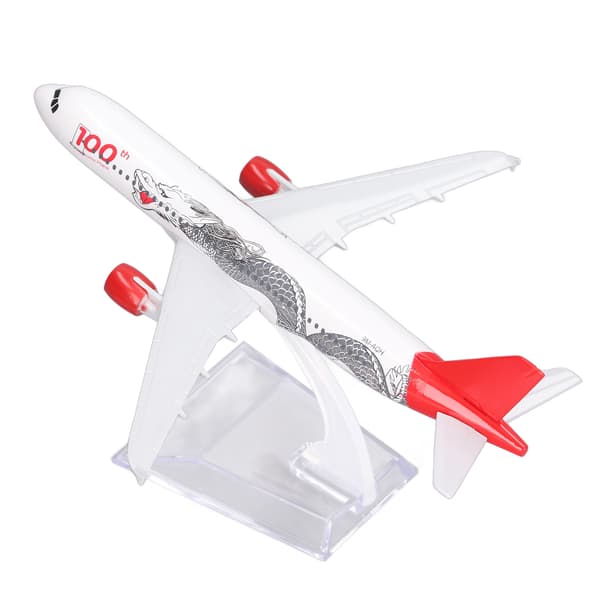 Modellfly i legering med stabil base, simulert presis skala, 14 cm vingelengde