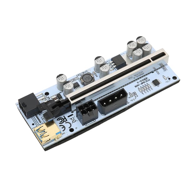 PCIE Riser-kort 8 Faste Kondensatorer Stærk Anti-Interferens GPU 1X til X16 til Windows 7 til Windows 10
