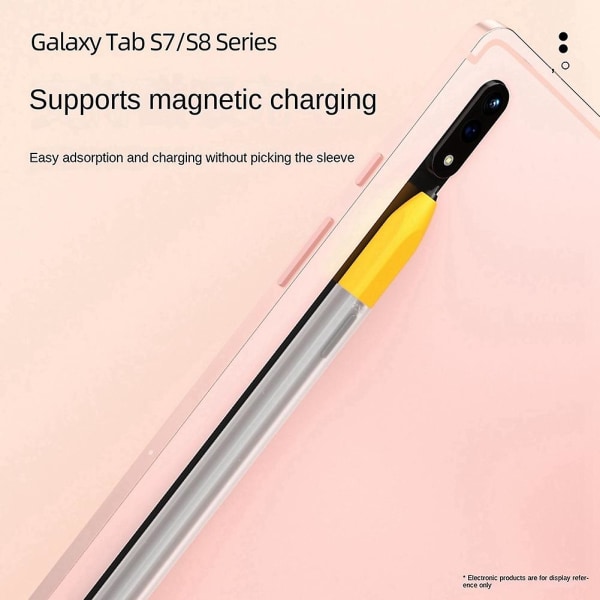Til Galaxy Tab S7/s8 Stylus Pen Cover Tablet Stylus Pen Sleeve Ikke-anti-fald beskyttende etui Yello Yellow