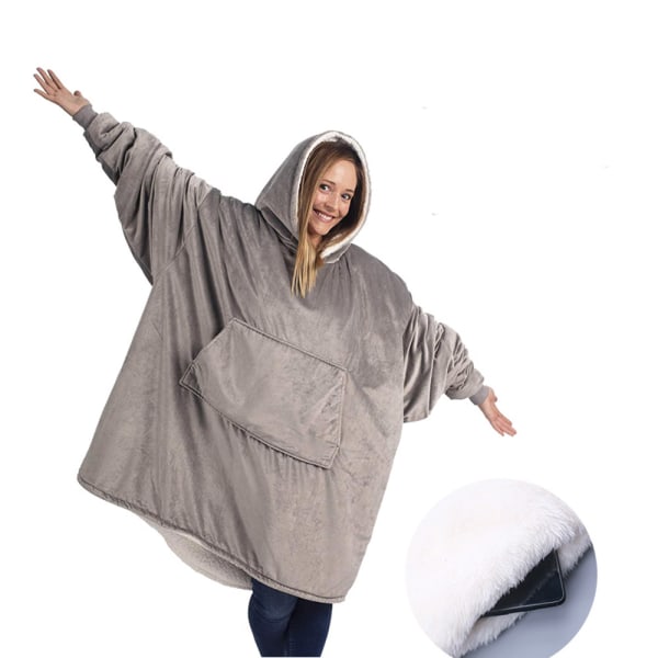 Den nya Oversize hoodie filt grå