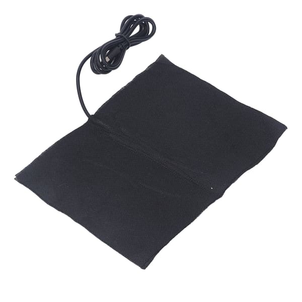 USB elektrisk värmedyna kolfiber vikbar 60C uppvärmd midjedyna DC5V 15x20cm
