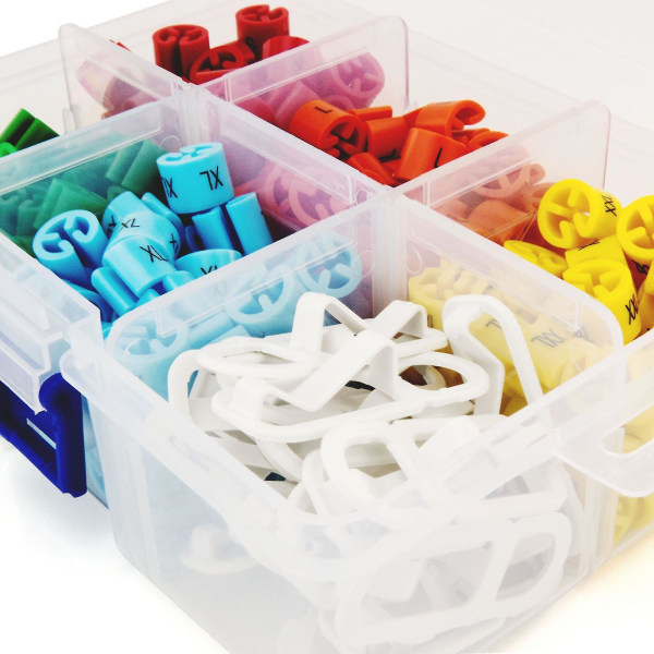 Klar plast Multi Purpose Crafts Organizer 6 fack förvaringsbox